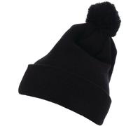 Flexfit Cuffed Pom Knit Beanie Berretto, Black, Taglia Unica Unisex-Adulto