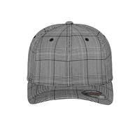 Flexfit Damen und Herren Baseball Caps Glen Check Cap, Black/White, L/XL