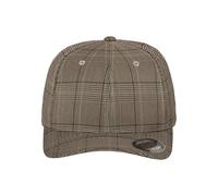 Flexfit Damen und Herren Baseball Caps Glen Check Cap, Brown/Khaki, S/M