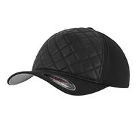 Flexfit Diamante Trapuntato Cap Black Berretto da Baseball Cappello Anteriore