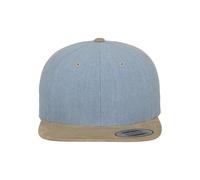 Flexfit Cappello da baseball 6089CH Chambray-suede Snapback Blu chiaro/Beige Taglia 55-60