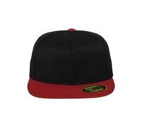Flexfit Erwachsene Mütze Premium 210 Fitted 2-Tone, Blk/Red, S/M, 6210T