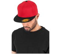 Flexfit Cappellino adulto Premium 210 Fitted bicolore Rosso/Nero S/M 6210T