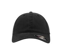 Flexfit Garment Washed Cotton Dad Hat Kappen, Black, L/XL