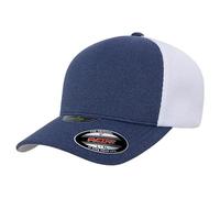 Flexfit Melange Unipanel Cappellino Trucker, Melange Navy/Bianco, Large-X-Large