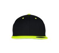 Flexfit Mütze Classic Snapback 2-tone, Headband Uomo, Multicolore/Black/Neon Yellow, Taglia unica