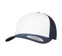 Flexfit Retro Trucker Colored Front Kappe, Navy/White, One Size