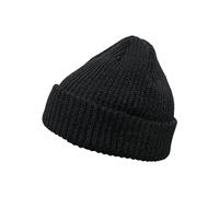 Flexfit Rib Beanie Strickmütze, Black, One Size