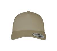 Flexfit Trucker Cap, Cappello con Visiera Piatta da Baseball con 5 pannelli Regolabile con Chiusura in Plastica, da Unisex Adulto, Beige (Khaki), Taglia unica