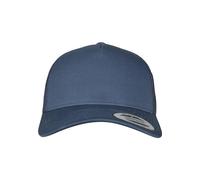 Flexfit Trucker Cap, Cappello con Visiera Piatta da Baseball con 5 pannelli Regolabile con Chiusura in Plastica, da Unisex Adulto, Blu (Navy), Taglia unica