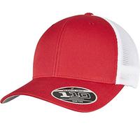 Flexfit Unisex 110 MESH Cap 2-Tone Baseballkappe, red/wht, one Size