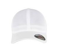 Flexfit Unisex 360 OMNIMESH Cap Baseballkappe, White, S/M