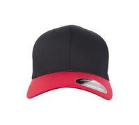 Flexfit Wooly Combed 2-Tone Cap, Blk/Red, S/M