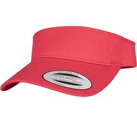 Flexfit Yupoong Damen und Herren Curved Visor Cap - Unisex Sonnenblende mit Klettverschluss - Farbe red one size