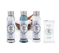 Flexi Amenities - Kit Cortesia bagno Marevita Linea Cortesia per Hotel e B&B Elegante e raffinata 32 ml, completa di shampoo, bagnoschiuma, crema corpo e saponetta monodose (10 Kit - 40 Totali)