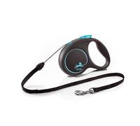 Flexi Black Design Cord Blue Small 5m Retractable Dog Leash/Lead for dogs up to