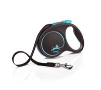 Flexi Black Design Tape Blue Large 5m Retractable Dog Leash/Lead for dogs up to