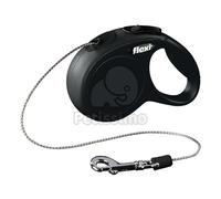 Flexi Classic XS guinzaglio corda in diversi colori, 3 m Nero