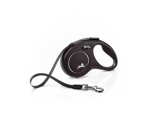 FLEXI Cordino New Classic nero S Nastro 5m fino a 15kg