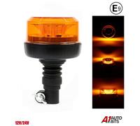 Flexi din Giunto Palo Montaggio 12 LED Lampeggiante Ambra / Arancio Avviso Faro