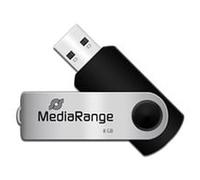 MediaRange Chiavetta USB MR908NTRL 8 GB USB 2.0 Tipo-A Nero/Argento
