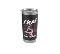 Flexi e io lo so che ama le arti aeree, ginnastica aerea Bicchiere termico in acciaio inox doppia parete