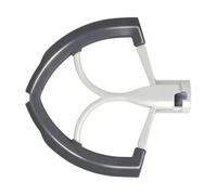 Flexi - Frullatore piatto per KitchenAid, frullatore piatto con bordi in silicone, accessorio flessibile in alluminio e silicone, accessorio per robot da cucina, grigio