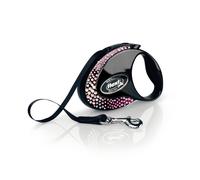 Flexi Glam Composition guinzaglio, nero - Tg. S: fino a 12 kg (3 m)