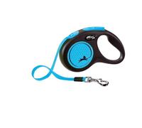 Flexi Guinzaglio Classic M Nastro 5m Fino a 25kg Blu Neon