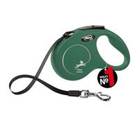 FLEXI - Guinzaglio New Classic S Nastro - Sistema di Frenata Confortevole - Componenti Riflettenti - Compatibile LED - Estensibile Multi Box - 5 m - Per Cani Fino a 25 kg