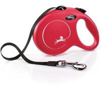 Croci Flexi New Classic, Guinzaglio per cani allungabile, 5 Metri /Taglia L - fino a 50 KG, Rosso