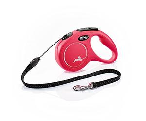 Flexi - Guinzaglio Per Cani, Retrattile, Taglia M ,Da 5 Metri, Colore Rosso