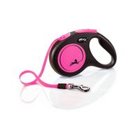 Flexi New Neon Tape Pink Medium 5m Retractable Dog Leash/Lead for dogs up to 25k