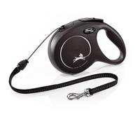 FLEXI Nuovo Classico M Corda Automatica Per Cani Fino A 20 Kg Corda 5 M Nera