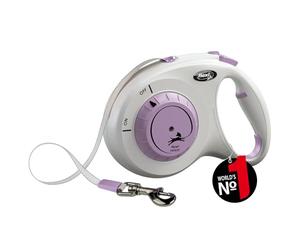 flexi® Select Belt 7 m grigio chiaro/viola, regolabile tra 0-7 m per cani fino a 25 kg