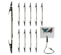 Flexible Alligator Clip Arm, Adjustable Coil Incense Holder, Long Hose Label Clamp Set, Portable Clips Stand for Photos, Notes, Tags, Outdoor, Home, Patio, Shop, 12.9/6.2/2.7 Inches