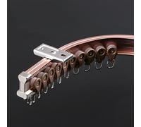 Flexible Bendable Aluminum Curtain Track (3.2ft-20ft) - Room Divider Curtain Rods for L Shape U Shape bay Windows & Showers - DIY Rose Gold Size: 2.8M/9.2ft
