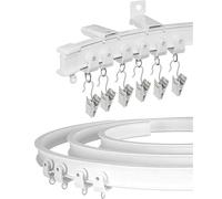 Flexible Bendable Curtain Track Ceiling Or Wall Mount Room Divider Curved Slide System Per Uso Domestico(2meters,Ceiling installation)