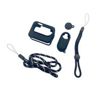 Flexible Camera Cover Case with Slip Proof Lanyard and Protective Lens Cover Precise for 360 GO3 Adventure Photography Flexible Silicone Protective Set