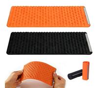 Flexible Cell Phone Holder, Foldable Silicone Aluminum Holder, Bendable Freely into Any Shape, Airplane Gadgets for Long Travel Accessories Tablet Laptop Desk Travel (Orange + Black)