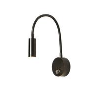Flexible Gooseneck Wall Light Indoor LED 5W 3000K Warm White Modern Aluminum Reading Wall Lamp Decorative Wall Sconce Lamp for Living Room Bedroom Hallway Corridor Stairs Hall, Black