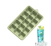 Flexible Ice Tray, 15-Grid Chilling Mold, 7.87x5.12x1.54 Inches Base with Secure Lid, Sturdy Food-Grade Silicone, Easy-Release Vessel with Modern Style, Bar Gear for Cocktails & Coffee