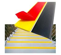 Flexible PVC Stair Nosing Treads, Self Adhesive Edge Protector, Anti Slip Step Trim Suitable For Kindergartens, Hospitals, Schools(Nero,10cm)