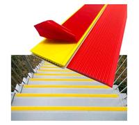 Flexible PVC Stair Nosing Treads, Self Adhesive Edge Protector, Anti Slip Step Trim Suitable For Kindergartens, Hospitals, Schools(Red,3cm)