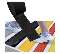 Flexible PVC Stair Nosing Treads, Self Adhesive Edge Protector, Anti-Slip Strips For Steps And Ramps(Black,5cm)