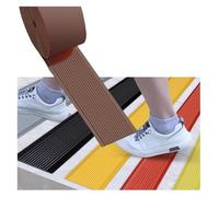 Flexible PVC Stair Nosing Treads, Self Adhesive Edge Protector, Anti-Slip Strips For Steps And Ramps(Brown,10cm)