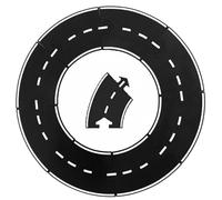 Flexible Road Tracks for Kids, Indestructible Rubber Puzzle Highway System, Waterproof Bath & Beach Car Toy, Montessori Educational Circuit Gift Set (8)