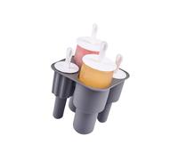 Flexible Silicone Ice Cream Mold Set for Handmade Popsicles Easy Releases 4 Cavity Ice Lolly Making Large Ice Mold