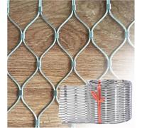 Flexible Stainless Steel Rope Mesh Safety Netting for Balcony High-Altitude Fall Protection - Ideal for Football Fields, Gardens, and Stairs Fences(10cm/1.5mm,0.8x5m/2.6x16.4ft)