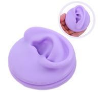 Flexible Violet Silicone Ear Model for Jewelry Display and Piercing Training Use